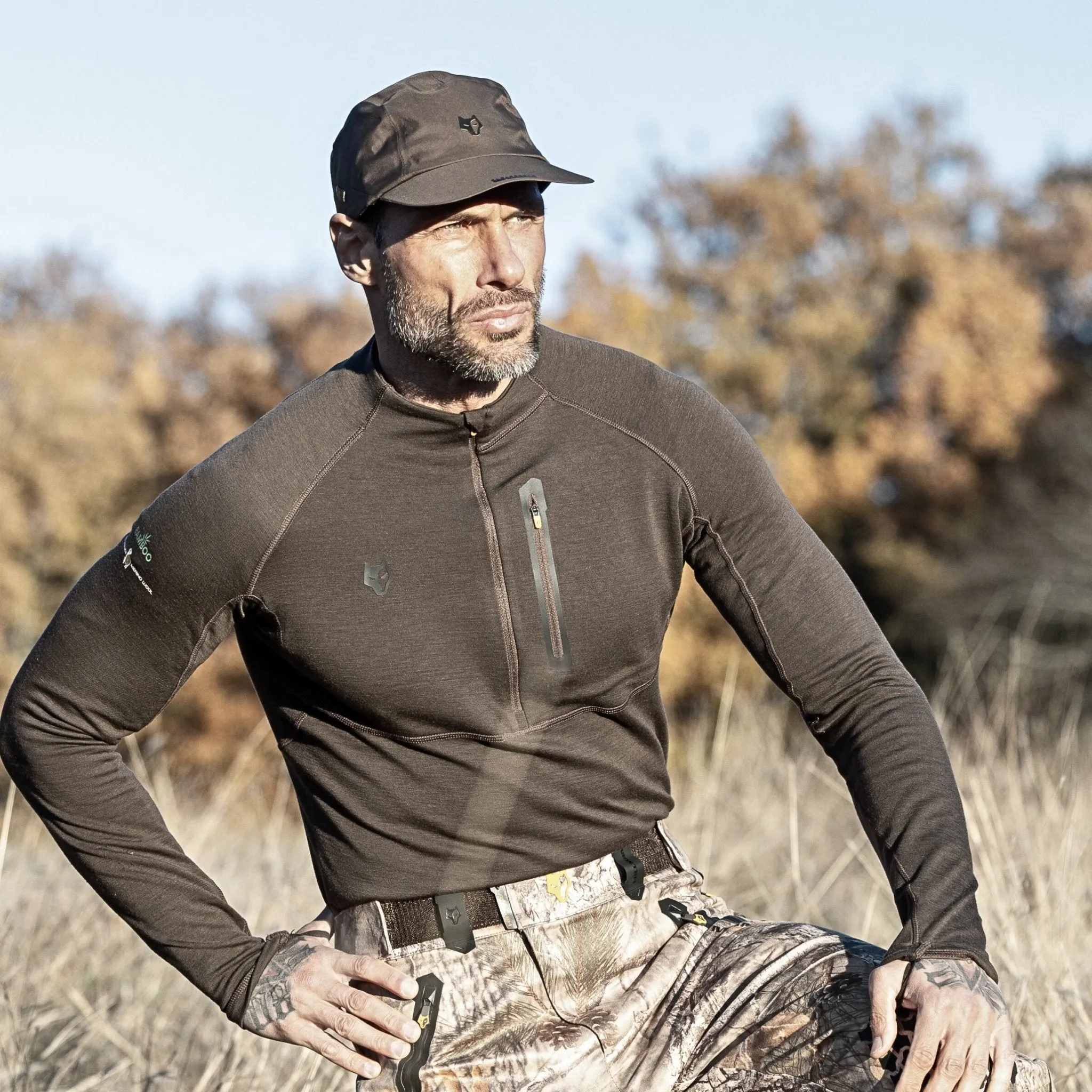 2BL Merino Wool Base Layer-Hunting Long Sleeve Thermal T-shirt