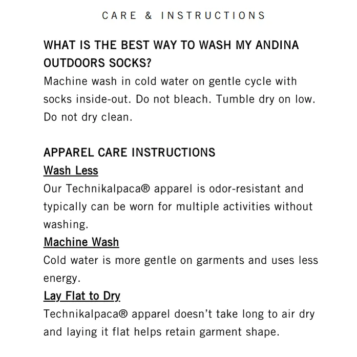 Andina Camino Outdoor ALPACA Socks