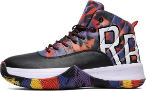 ASHION Mens Basketball Shoes High Top Streetball Lightweight Outdoor Sneakers Cushioning Shoes for Sport Athletic Fitness