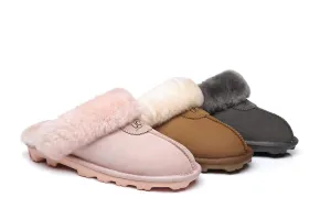 Australia Shepherd UGG Unisex Slippers Waffle Scuff Double Face Sheepskin