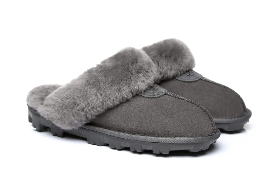 Australia Shepherd UGG Unisex Slippers Waffle Scuff Double Face Sheepskin
