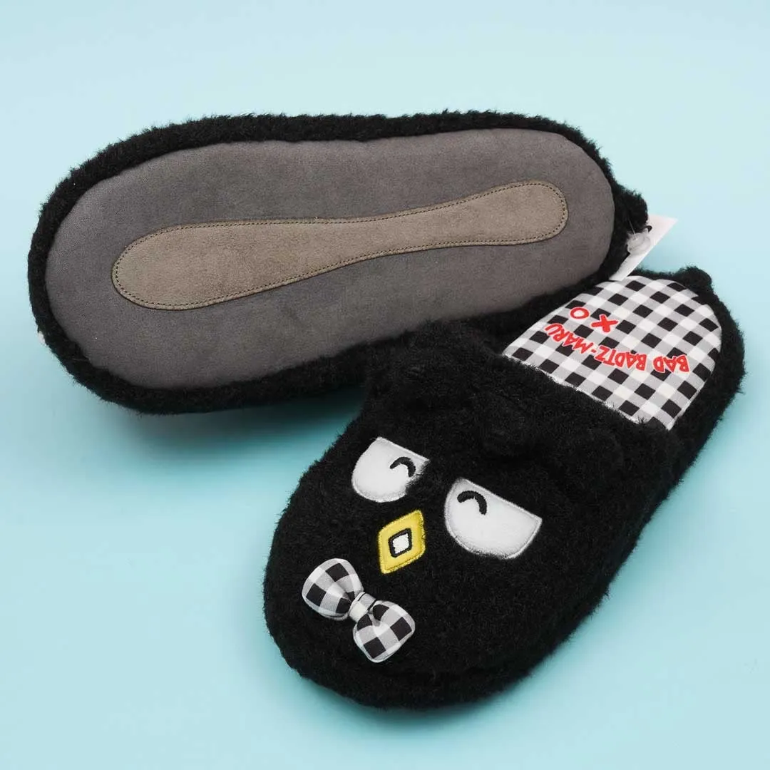Bad Badtz-Maru Fuzzy Room Slippers - Black