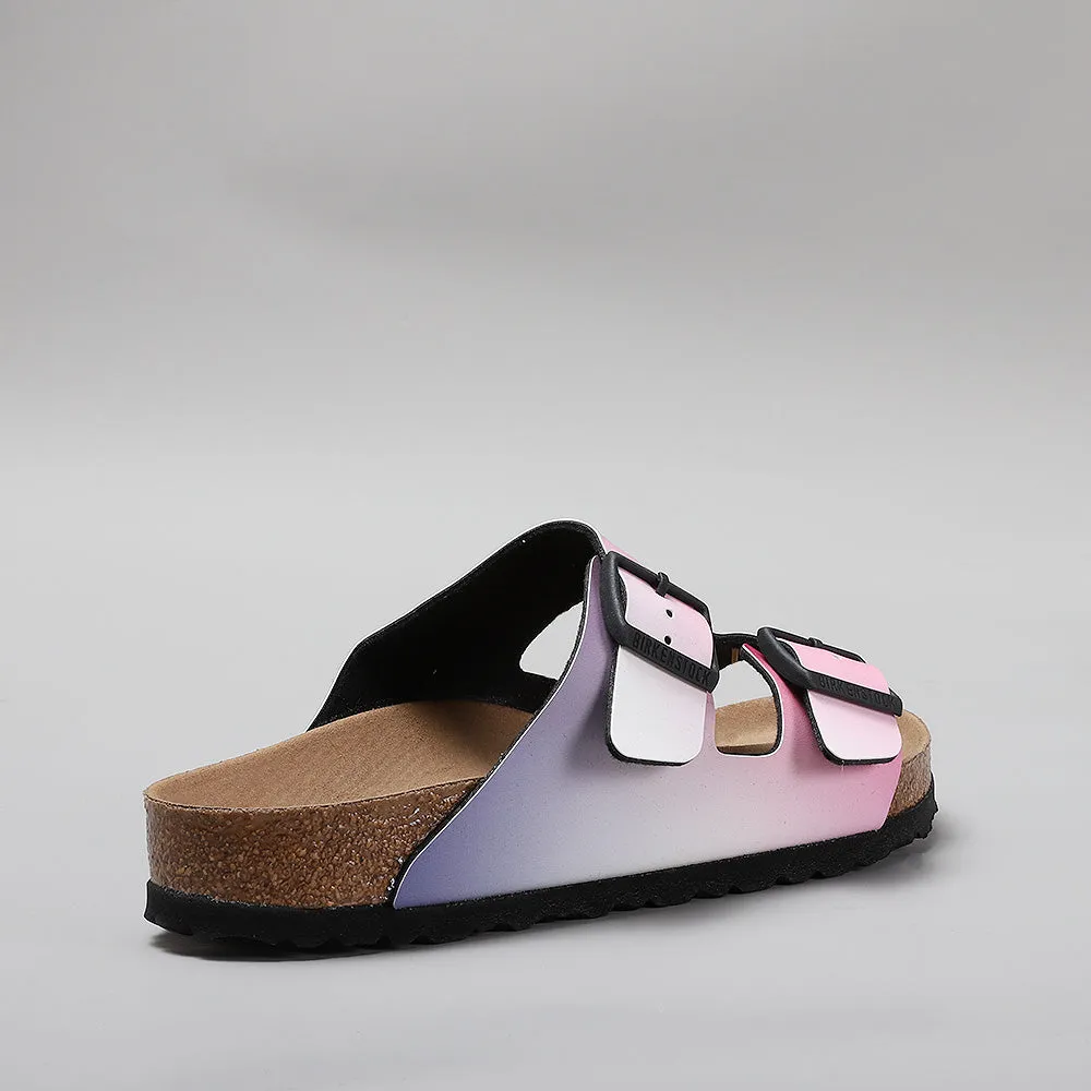 BIRKENSTOCK ARIZONA OMBRE PINK/PURPLE SANDALS