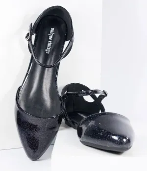 Black Glitter Libby Flats
