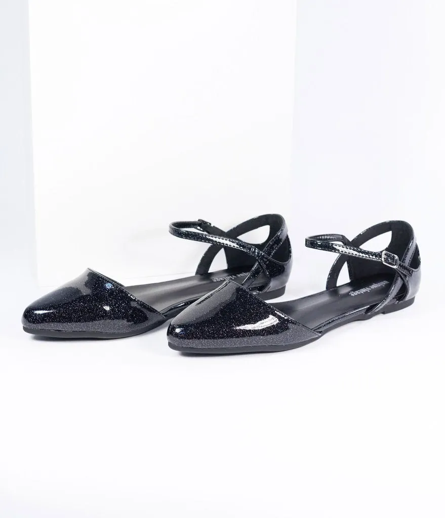 Black Glitter Libby Flats
