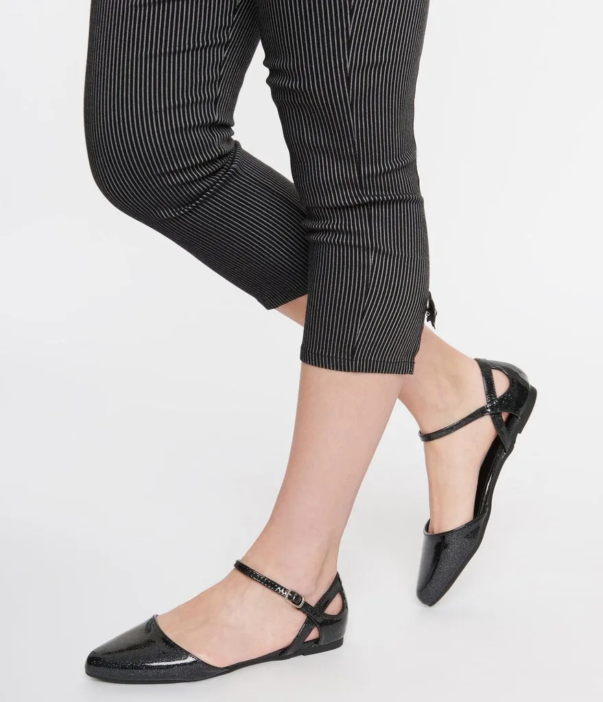 Black Glitter Libby Flats
