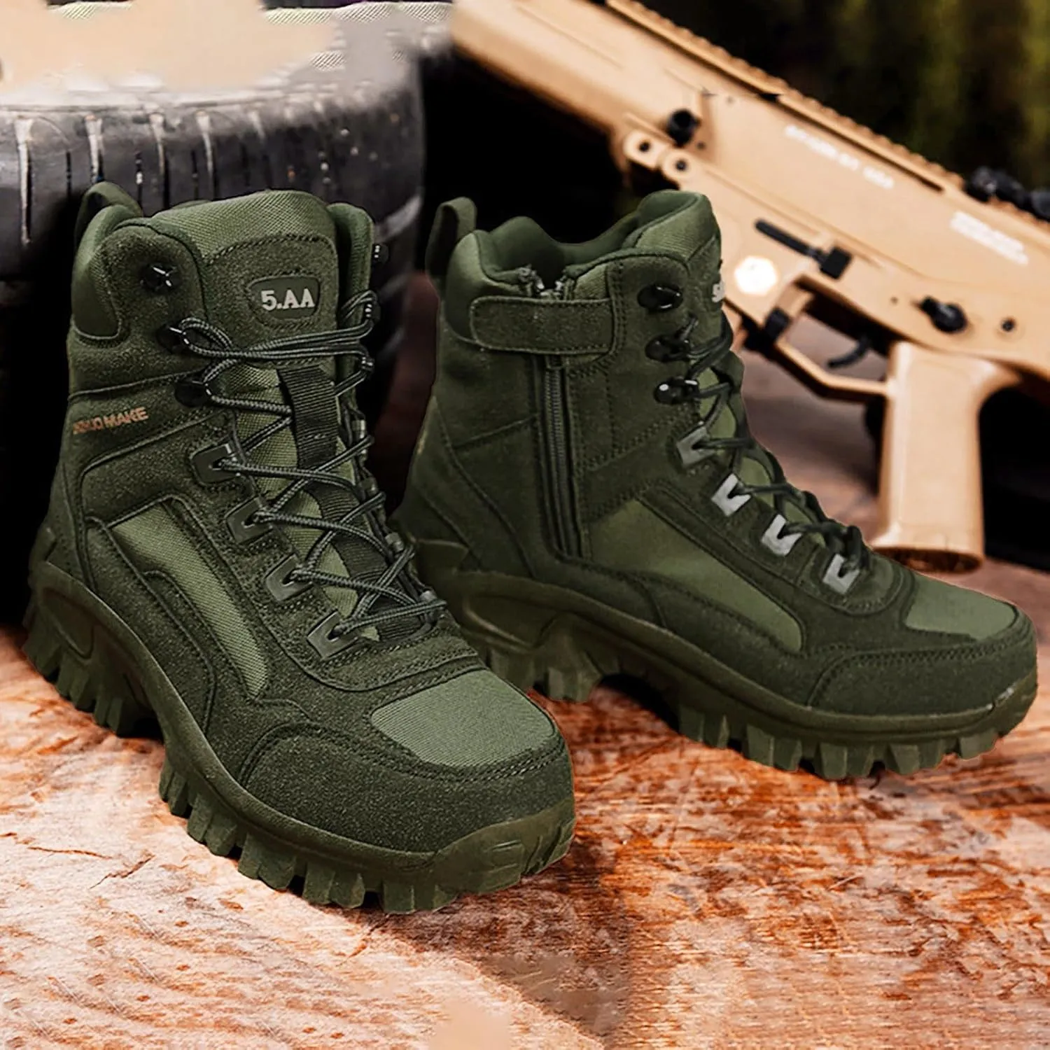 Boys PU Ankle Boots Autumn Winter Warm Men's Fashionable Boots Spring Oversized Zipper Boots Hand crafted Non Slip Durable Work Booties for Outdoor Leisure
