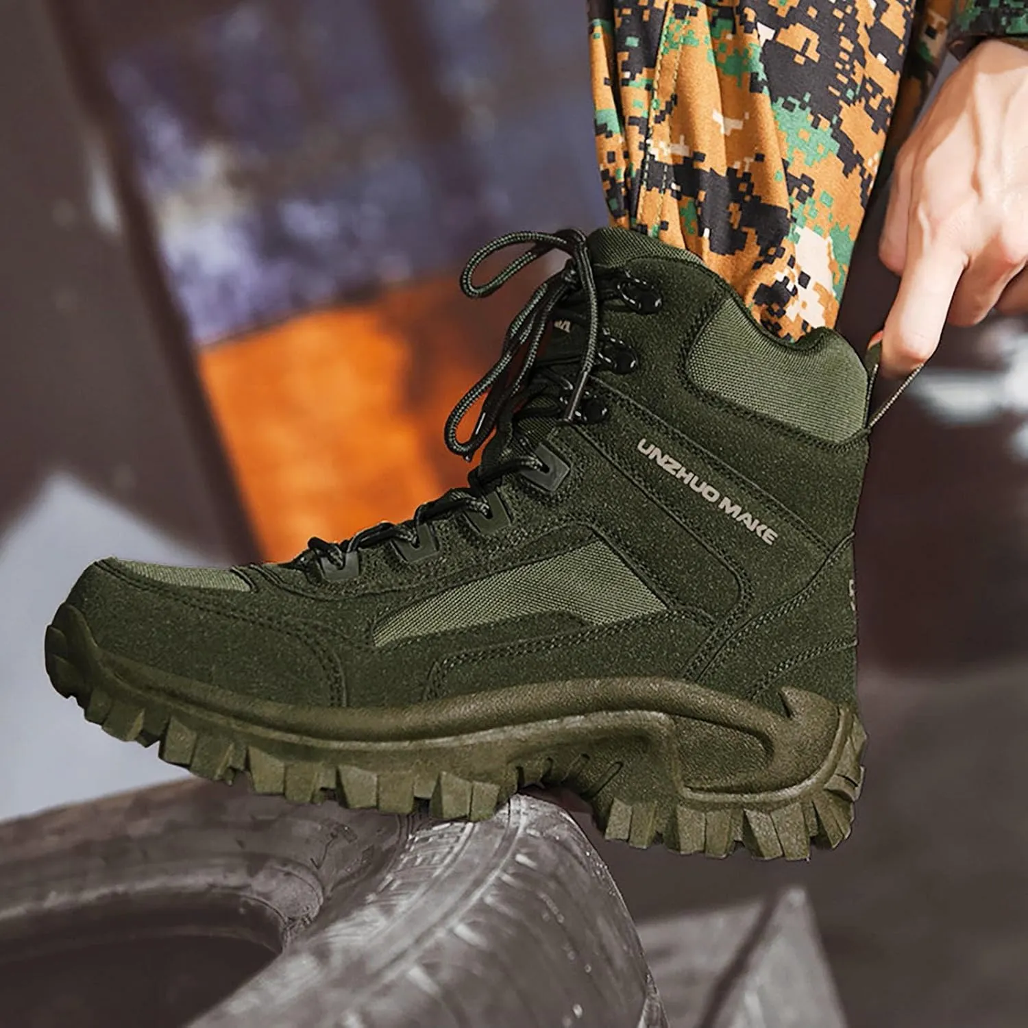 Boys PU Ankle Boots Autumn Winter Warm Men's Fashionable Boots Spring Oversized Zipper Boots Hand crafted Non Slip Durable Work Booties for Outdoor Leisure