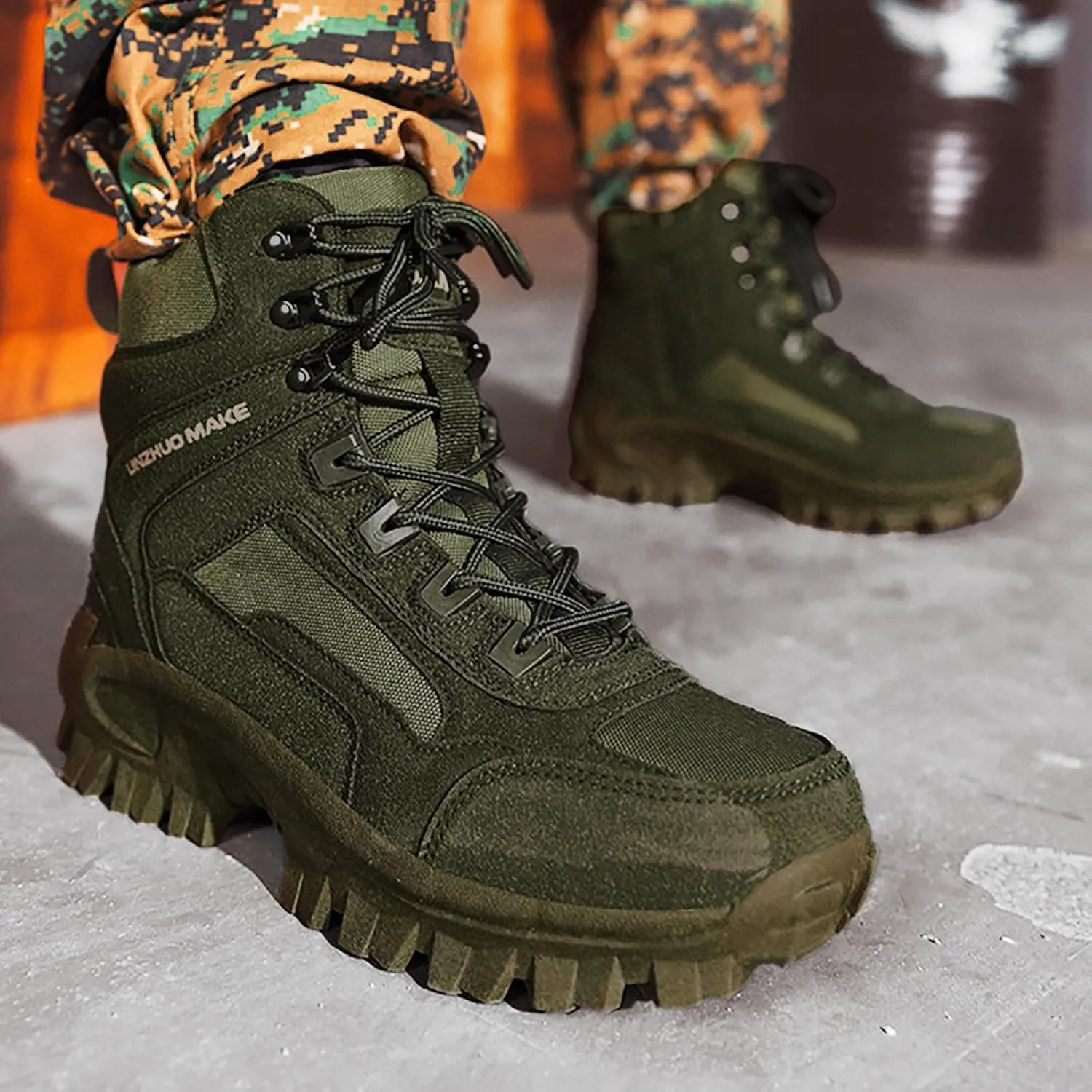 Boys PU Ankle Boots Autumn Winter Warm Men's Fashionable Boots Spring Oversized Zipper Boots Hand crafted Non Slip Durable Work Booties for Outdoor Leisure