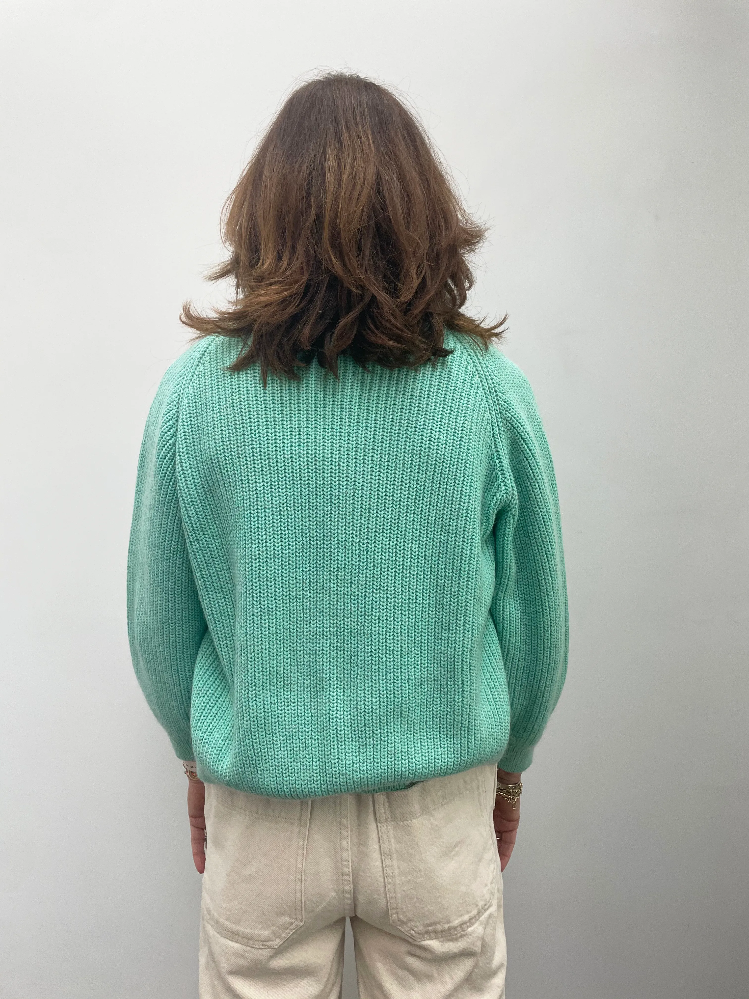 BR Dosany Knit Cardi in Aqua