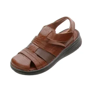 BRUNO CO. Leather Men's Sandals- PATRICK Brown