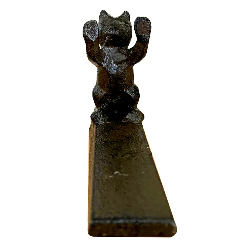 Cat Figure Cast Iron Door Stop Wedge
