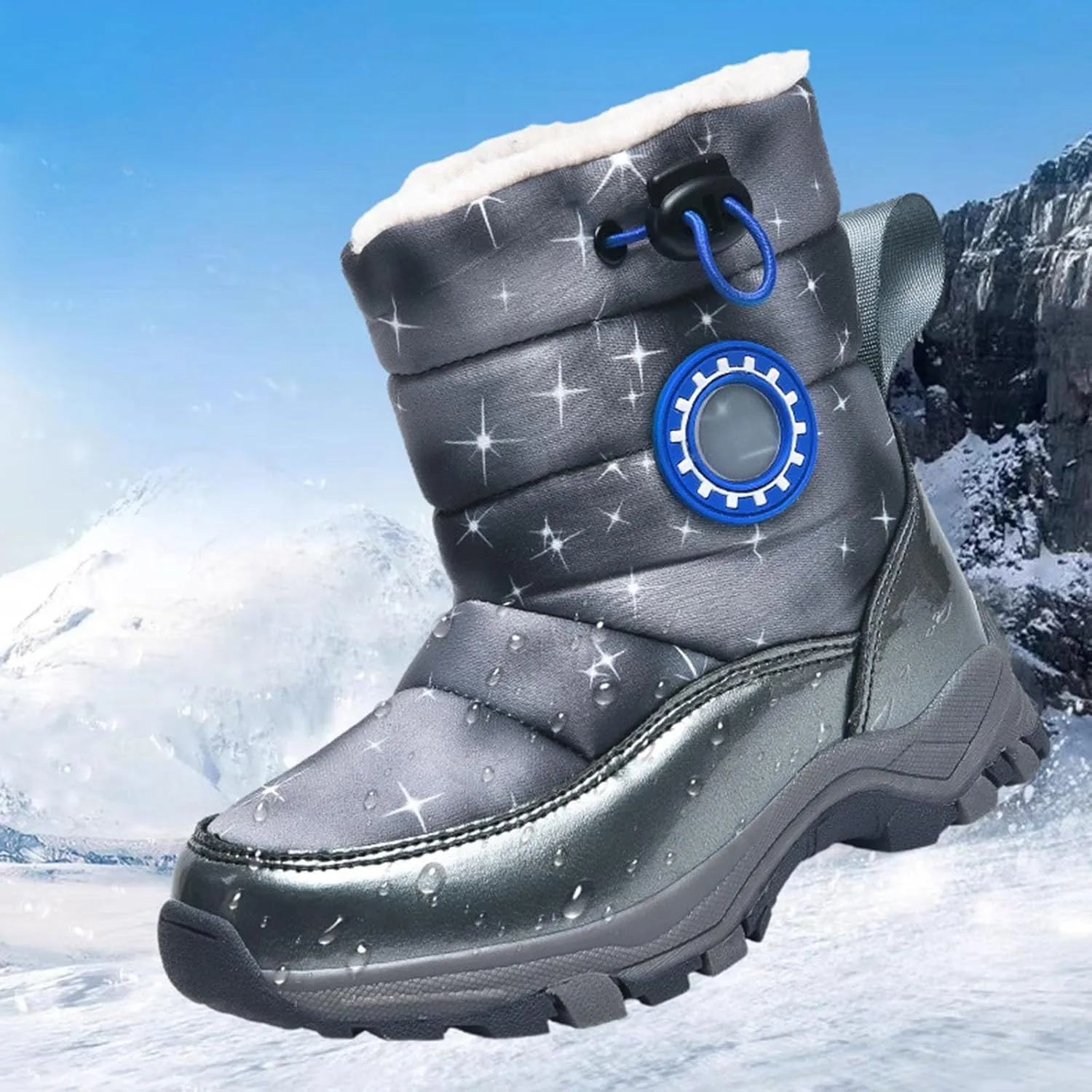 Children's Snow Boots Girls Cotton Boots Boys Padded Warm Winter Boots Cotton Boots Toddler Light up Infant Shoes Size 1