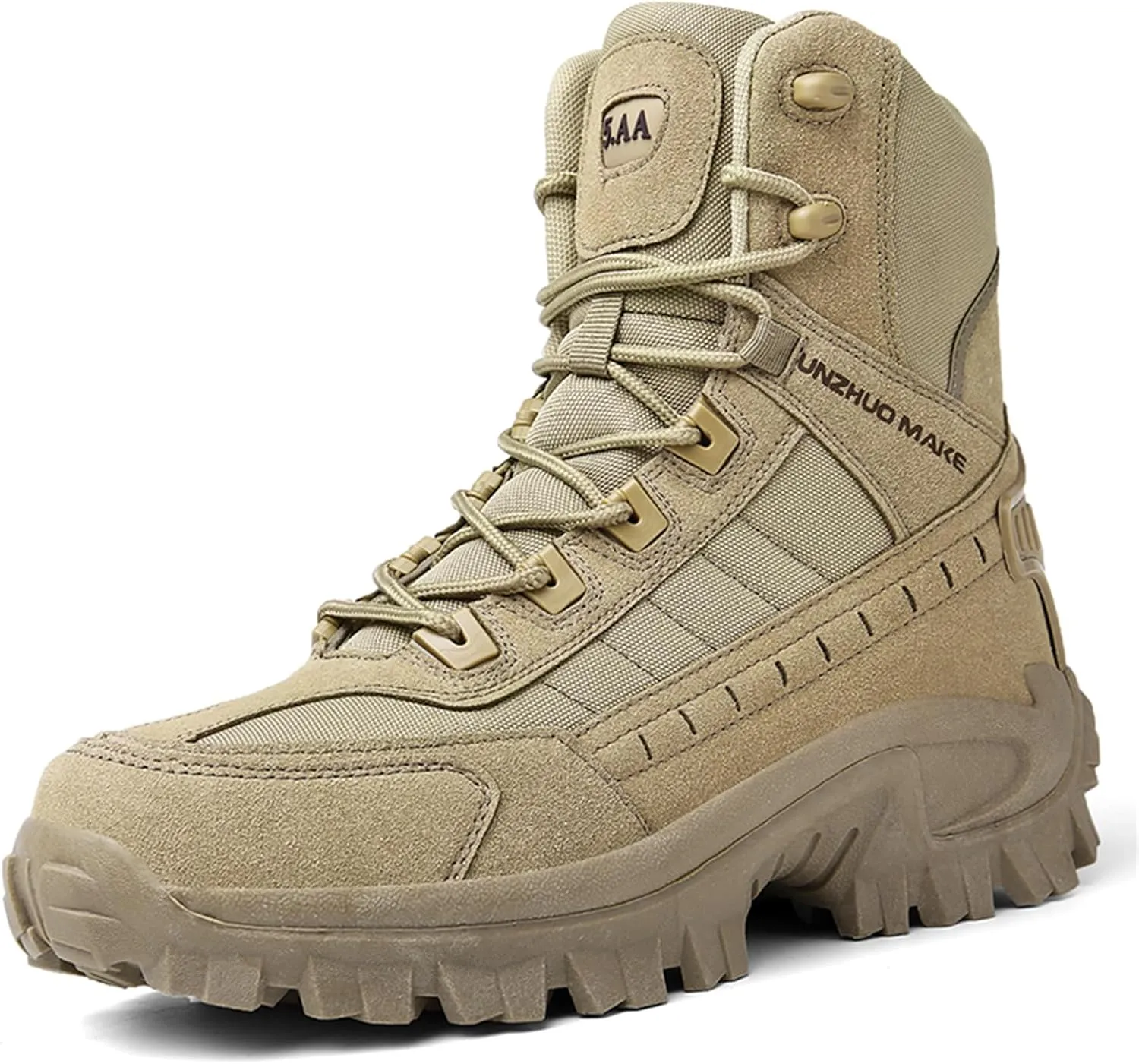 CHUUMEE Men's Tactical Work Boots Splash Resistant Durable Outdoor Suede Hiking Boots Breathable Army Desert Boots