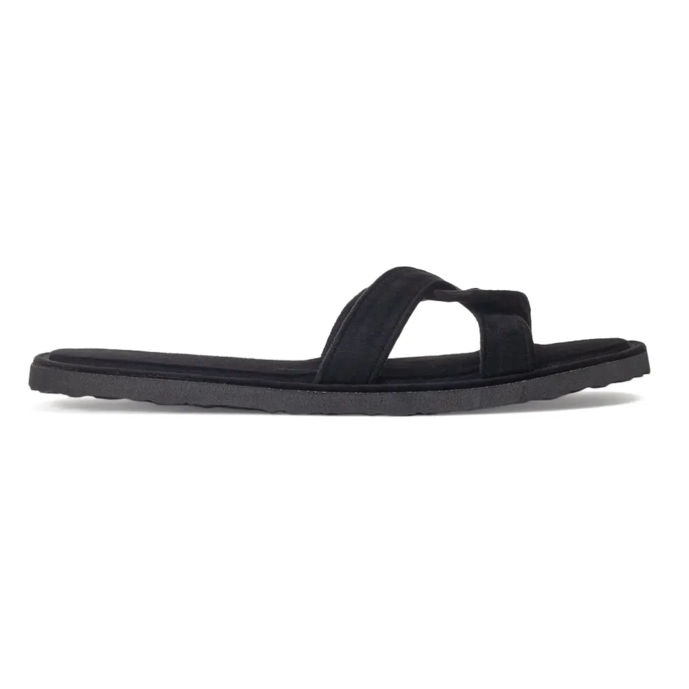 Cleopatra Velvet Domani Slippers (Black)