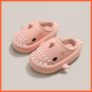 Comfy Home Slippers | Winter Cartoon Shark Kids Slippers