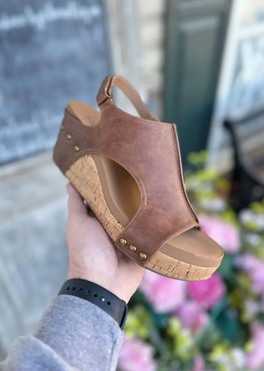 Corkys Carley Wedges - Tobacco