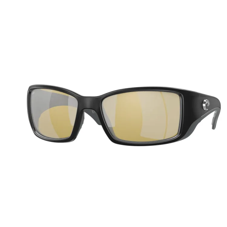 Costa Del Mar Blackfin Sunglasses - Matte Black Frame - Sunrise Silver Mirror 580P Lens