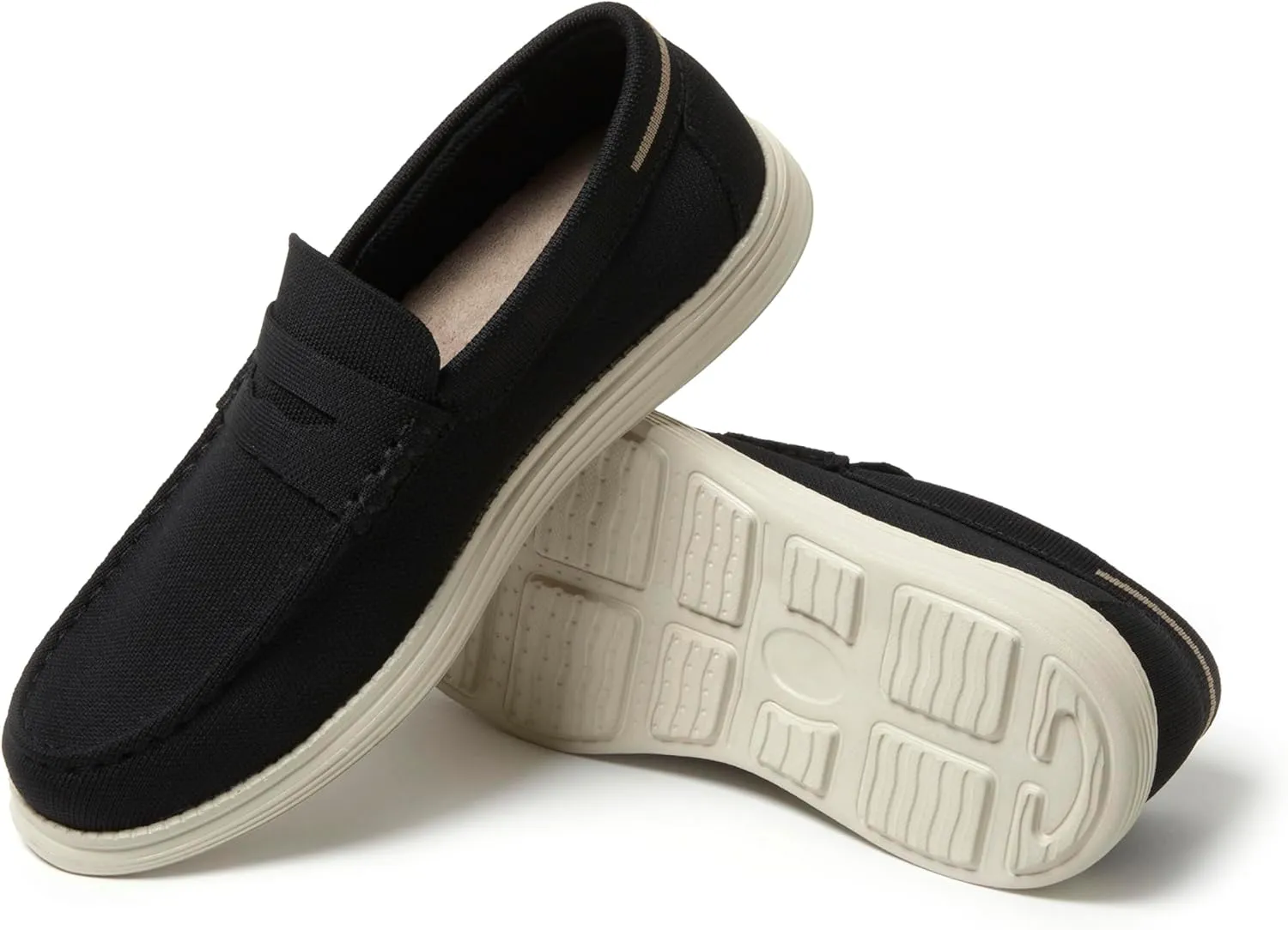 Dearfoams Men's Rollins Slip on Shoe Comfortable Lightweight Machine Washable with Arch Support Loafer