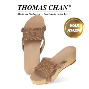 Diamond Knot-Decor Slide on Sandals 2" inch [Arch-legance Series]