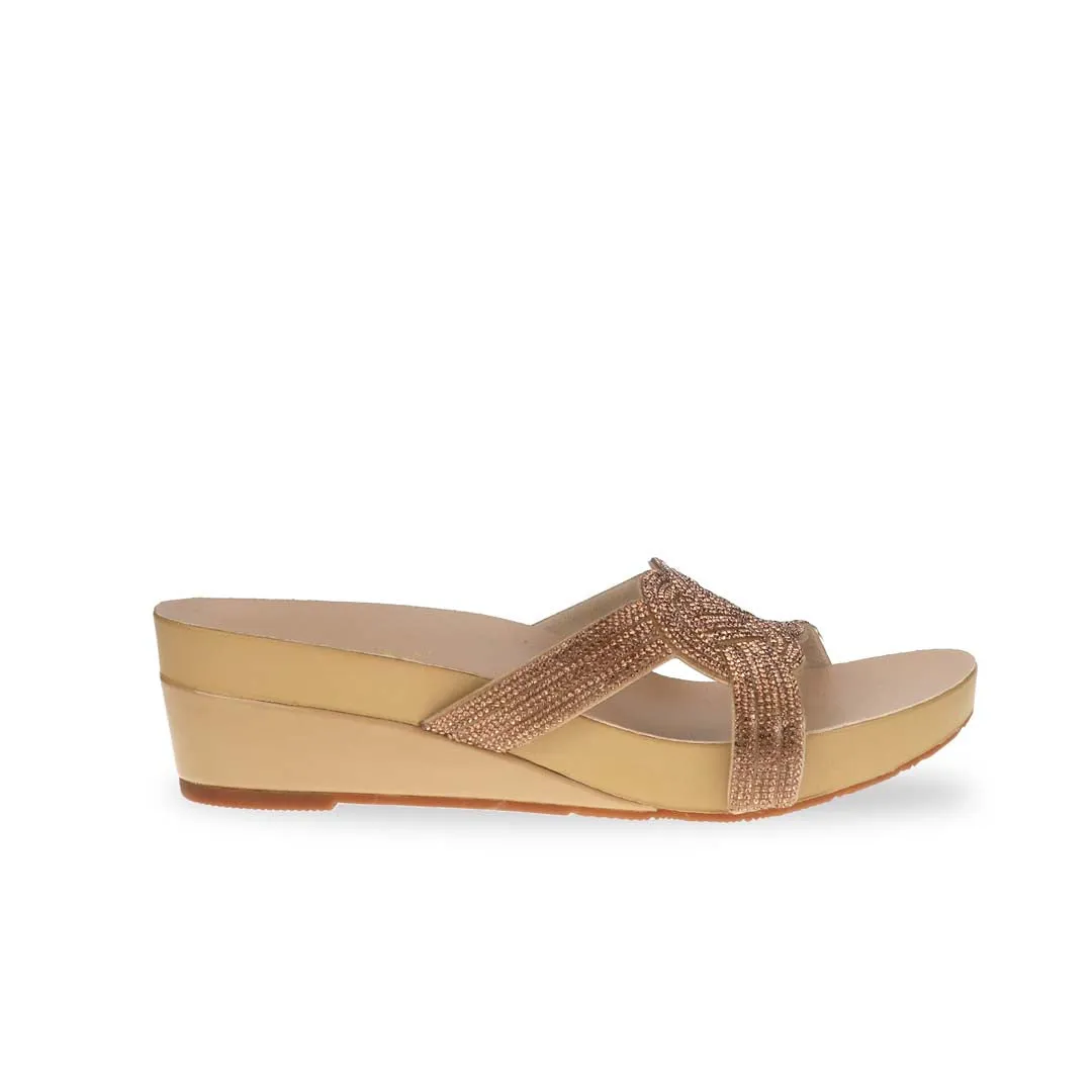 Diamond Knot-Decor Slide on Sandals 2" inch [Arch-legance Series]