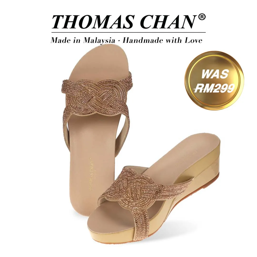 Diamond Knot-Decor Slide on Sandals 2" inch [Arch-legance Series]