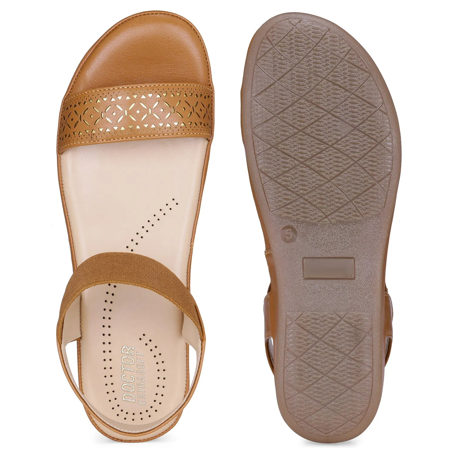 DOCTOR EXTRA SOFT 618 Women's Fashionable Ultra Soft Cushion Slippers/Flip-Flops for Adult| Lightweight & Comfortable| Casual & Stylish| Outdoor Synthetic Orthopedic Chappals Sandals Ladies/Girls