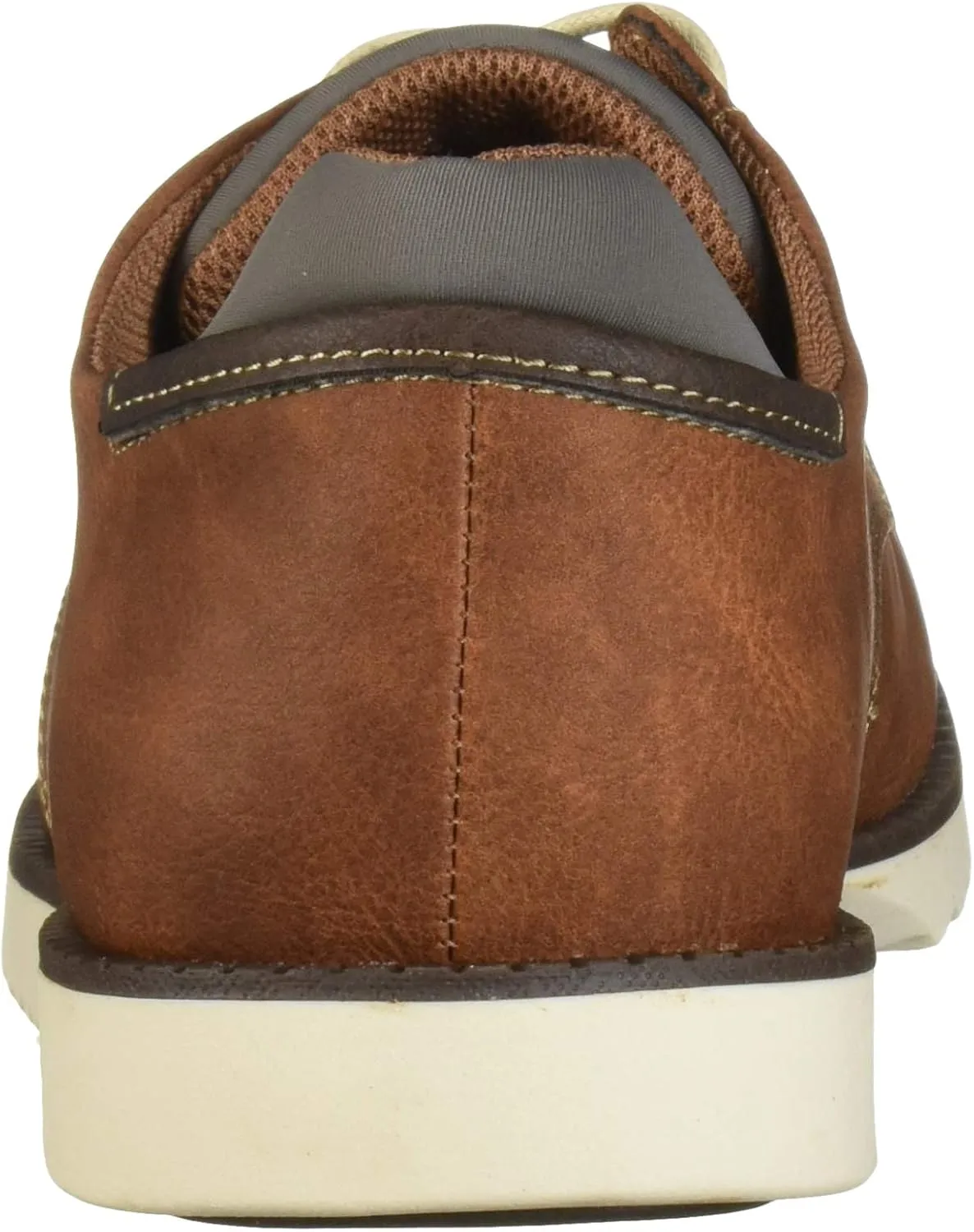 Dr. Scholl's Men's Sync Plain Toe Dress Casual Oxford, Dark Tan Smooth, 8