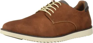 Dr. Scholl's Men's Sync Plain Toe Dress Casual Oxford, Dark Tan Smooth, 8