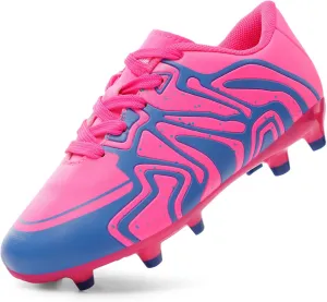 DREAM PAIRS Boys Girls Soccer Cleats Youth Firm Groud Baseball Cleats Sport Athletic Outdoor Trainning Football Shoes for Little/Big Kid