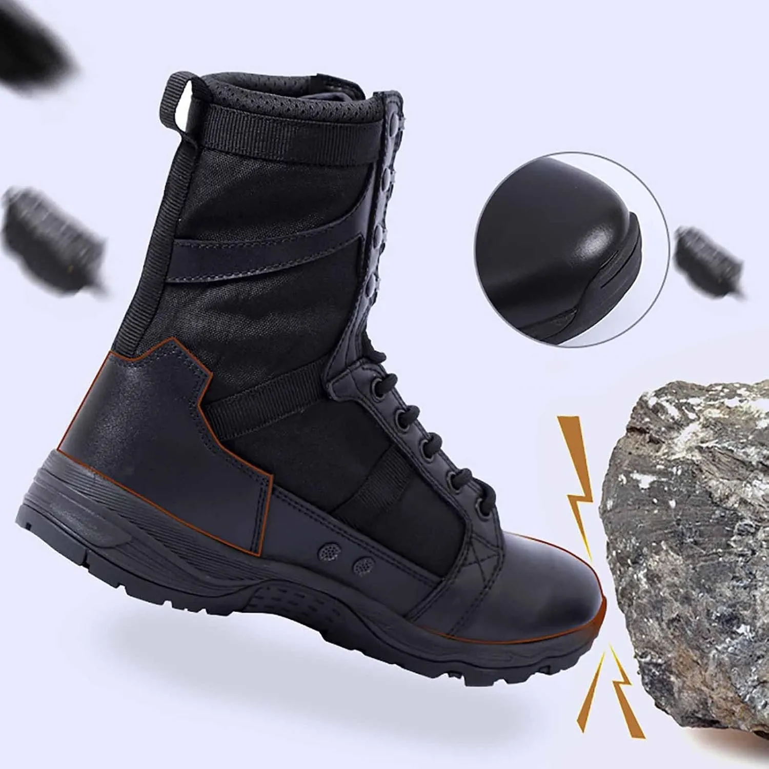 Durable Army Combat Boots, Men's Waterproof Hiking Work Boots Men's military tactical boots Lightweight work boots for men breathable jungle Desert Boots