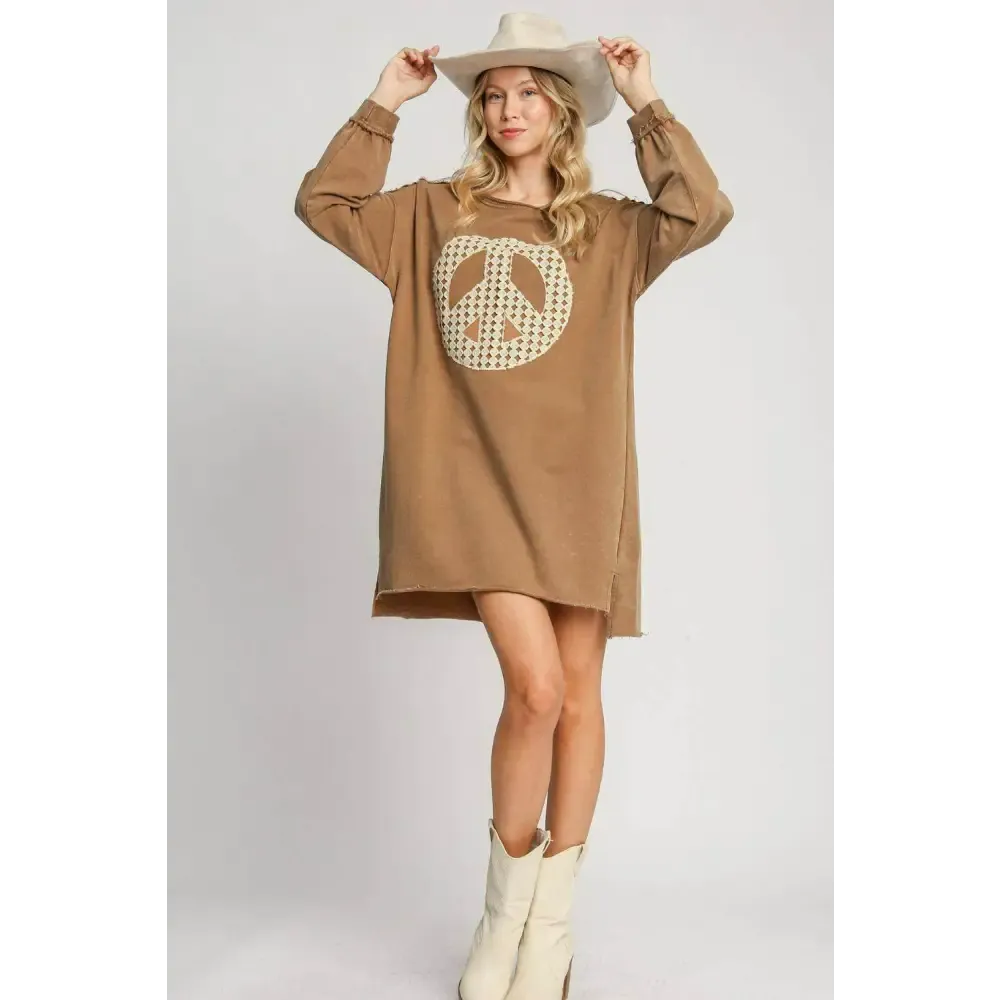 Elevate Your Wardrobe with the Peace Lace Applique Mini Dress