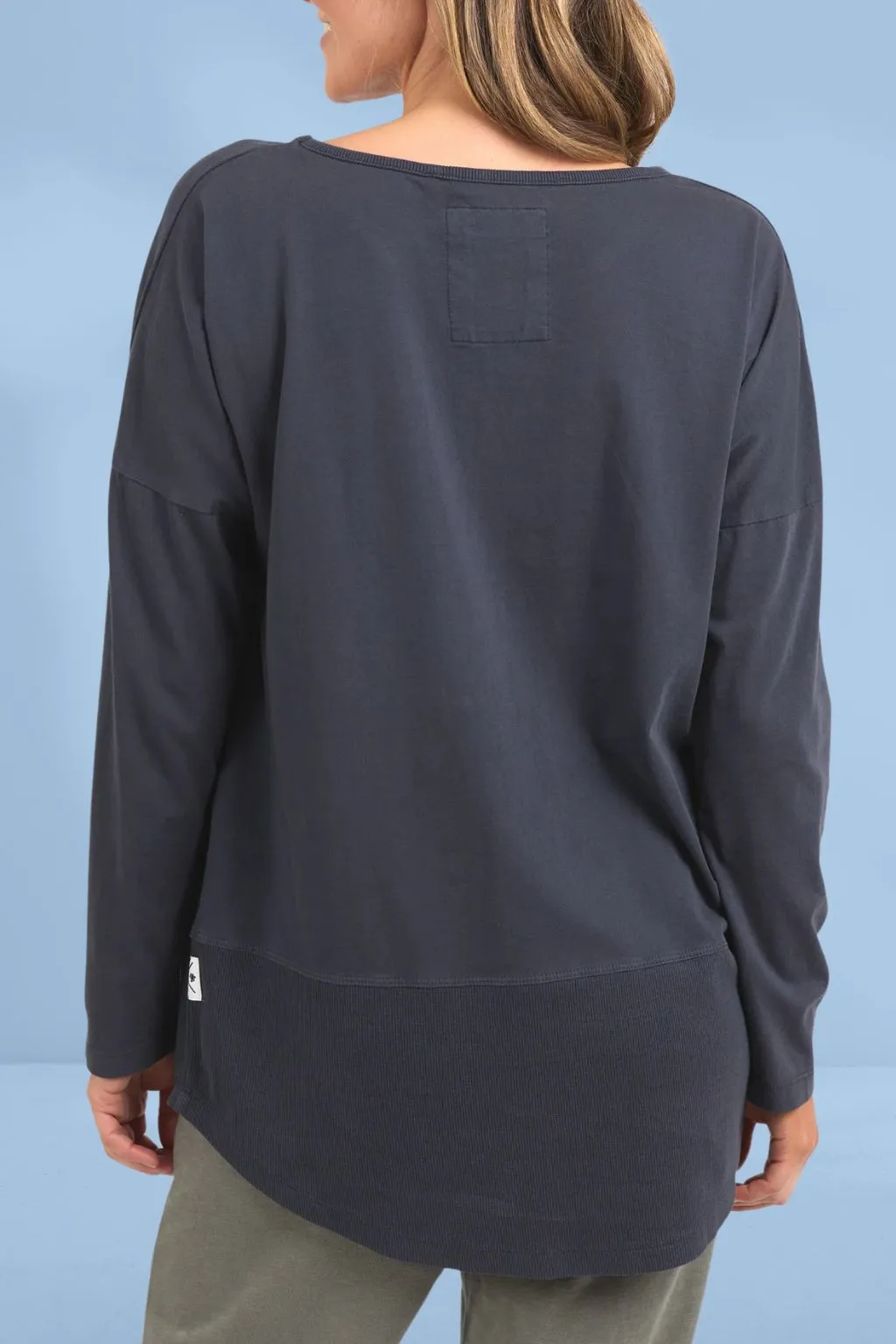 Elm Fundamental LS Rib Tee Navy