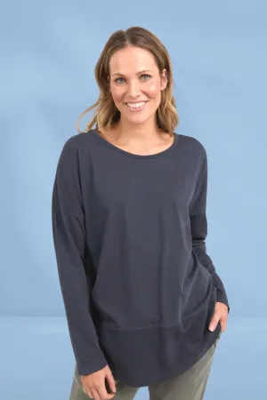 Elm Fundamental LS Rib Tee Navy