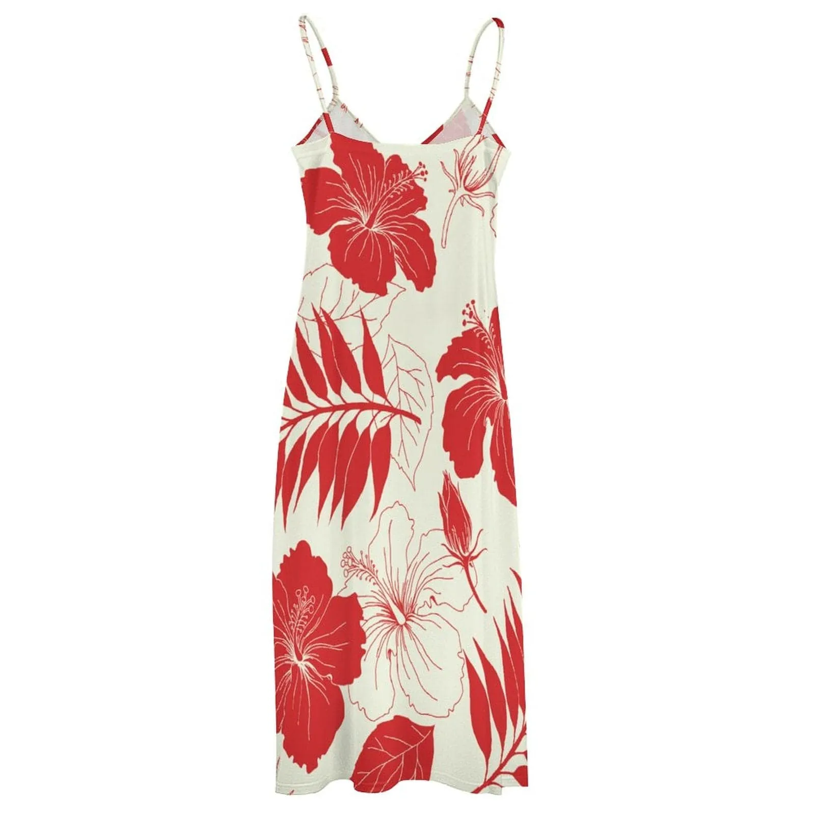 Flowers Summer Dress Straps Slip Dress Sleeveless Beach Dress Women's Long Slip Dress Gift for Her
