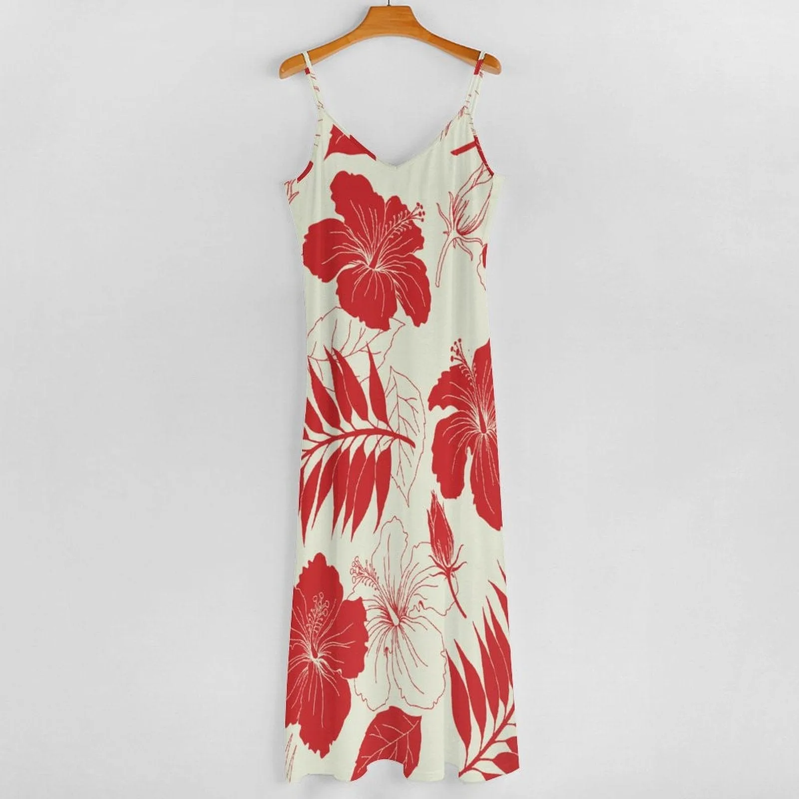 Flowers Summer Dress Straps Slip Dress Sleeveless Beach Dress Women's Long Slip Dress Gift for Her