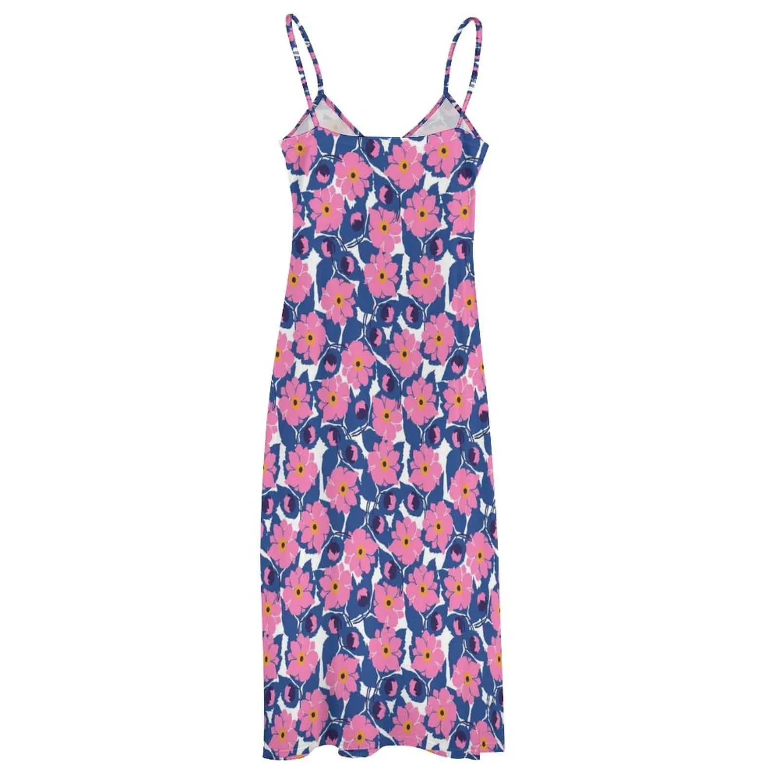 Flowers Summer Dress Straps Slip Dress Sleeveless Beach Dress Women's Long Slip Dress Gift for Her