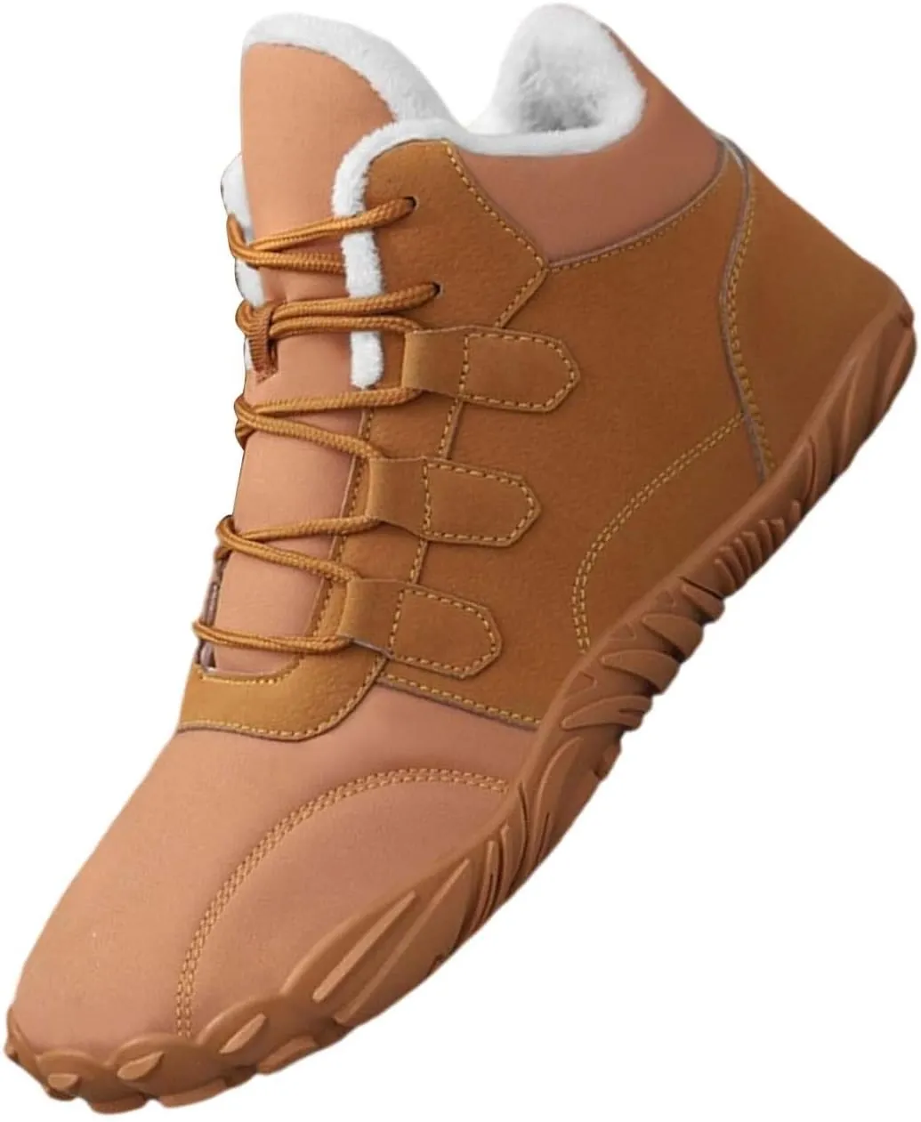Fuzzy Non Slip Winter Boots for Women Botas Altas Para El Invierno De Mujer Women Snow Boots Waterproof Womens Barefoot Boots Womens Mid Calf Fur Lined Bow Winter Snow Boots