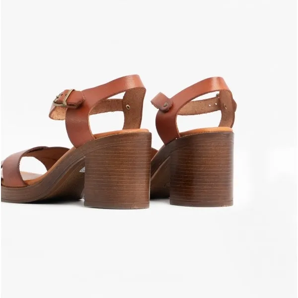 GEORGIA Ladies Leather Sandals Tan