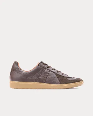German Army Trainer Dark Brown Low Top Sneakers