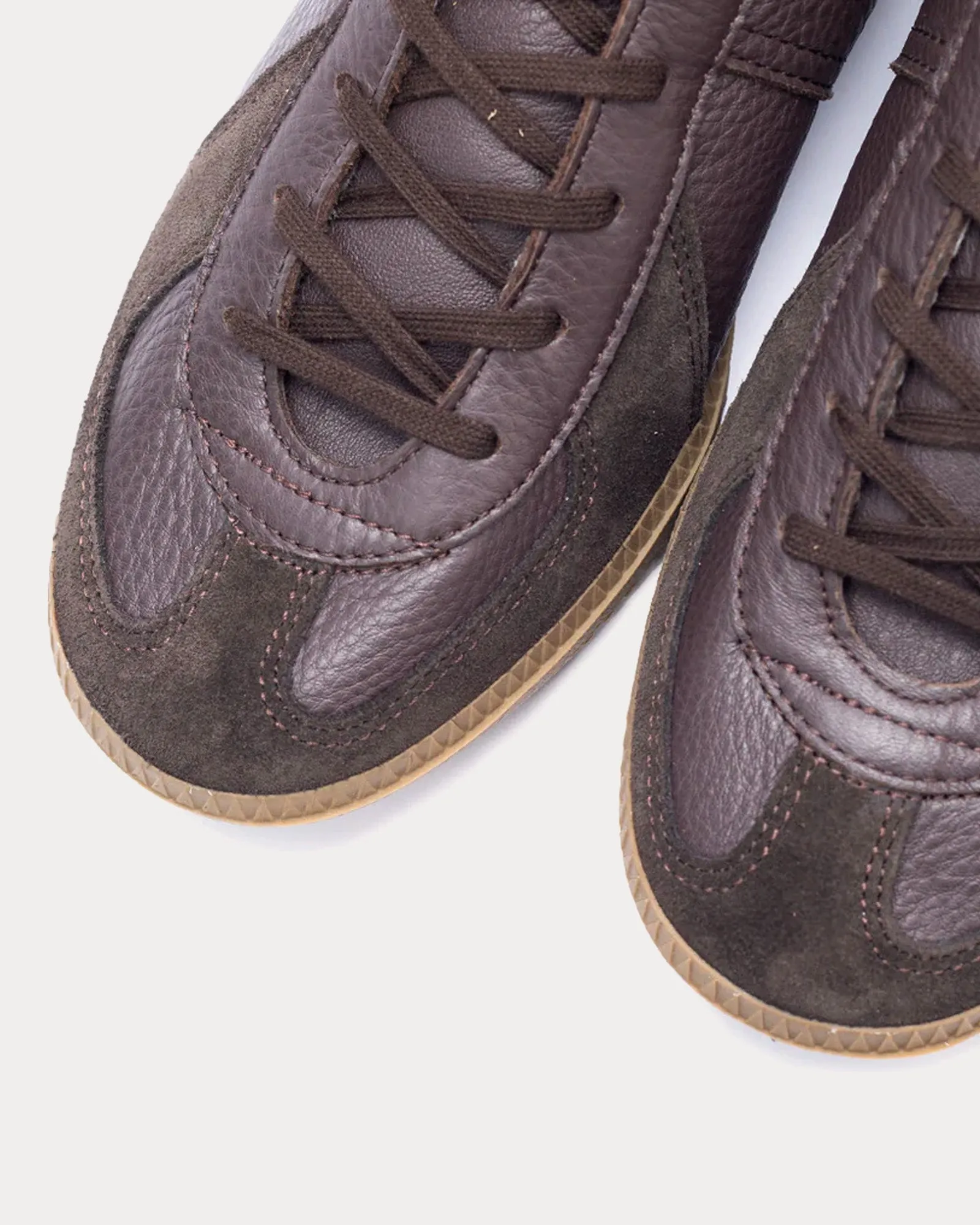 German Army Trainer Dark Brown Low Top Sneakers