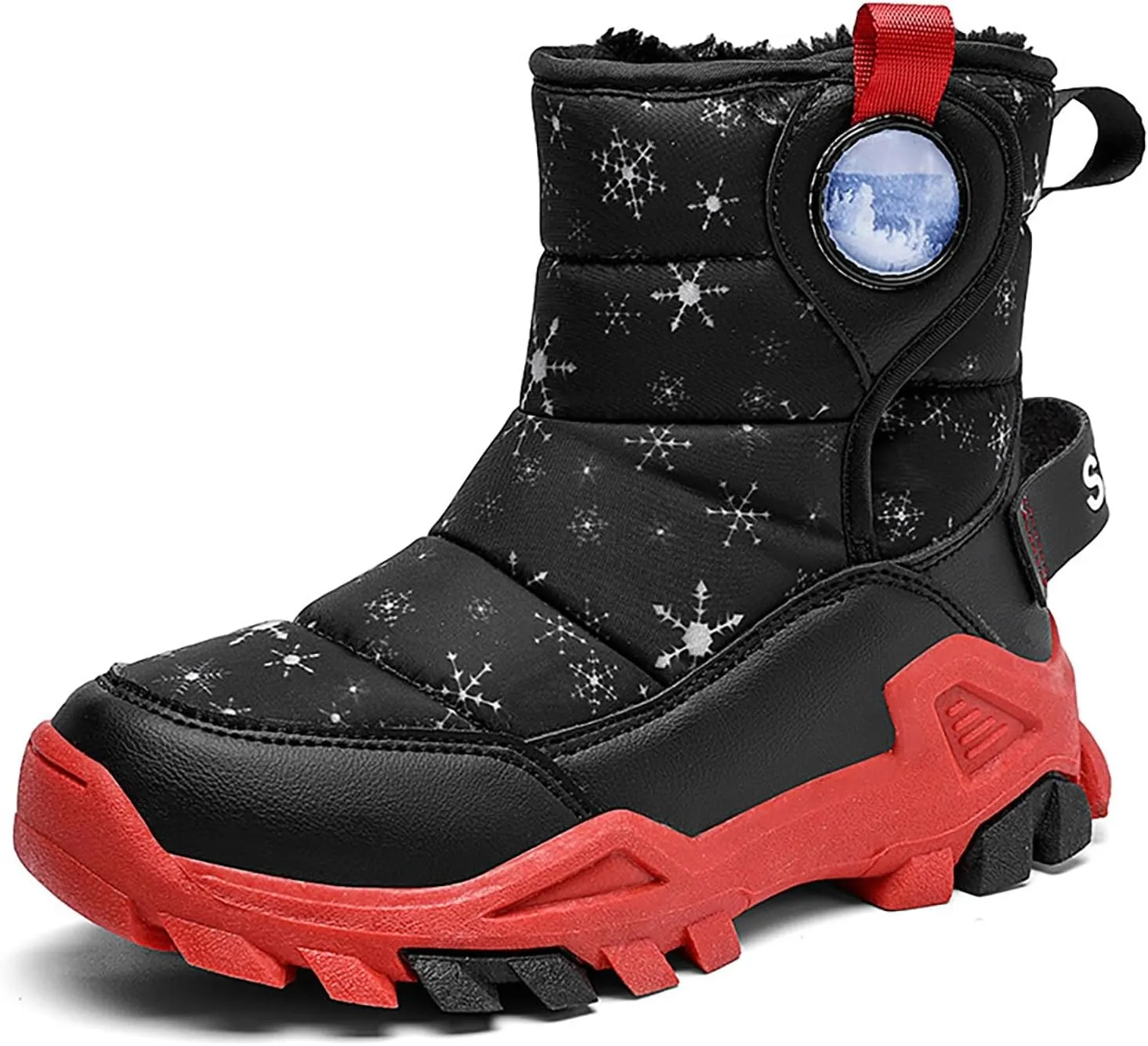 Girls Boys Snow Boots Outdoor Warm Comfortable Non Slip Mid Calf Padded Small Big Kids Winter Shoes Big Kid