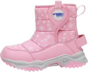 Girls Boys Snow Boots Outdoor Warm Comfortable Non Slip Mid Calf Padded Small Big Kids Winter Shoes Toddler Booties