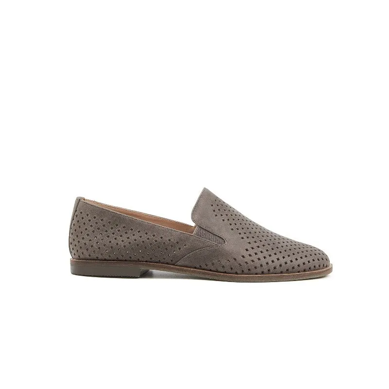 Gloria Slip-on Perf Loafer Flats in Cow Leather
