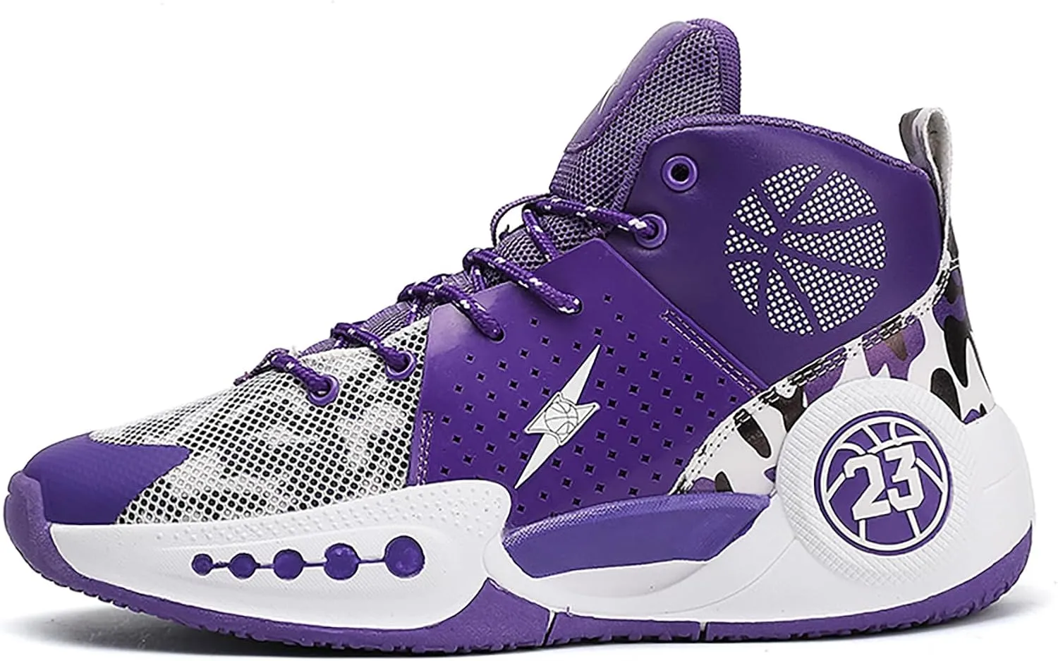 High Top Mens Basketball Shoes Breathable Outdoor Sneakers Womens Sports Shoes Anti Slip Cushioning Shoes for Fitness