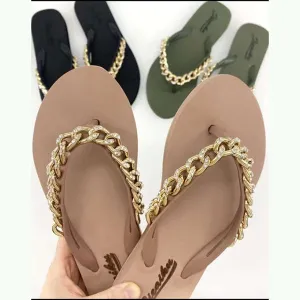 Imported Soft Flat Chain Slipper