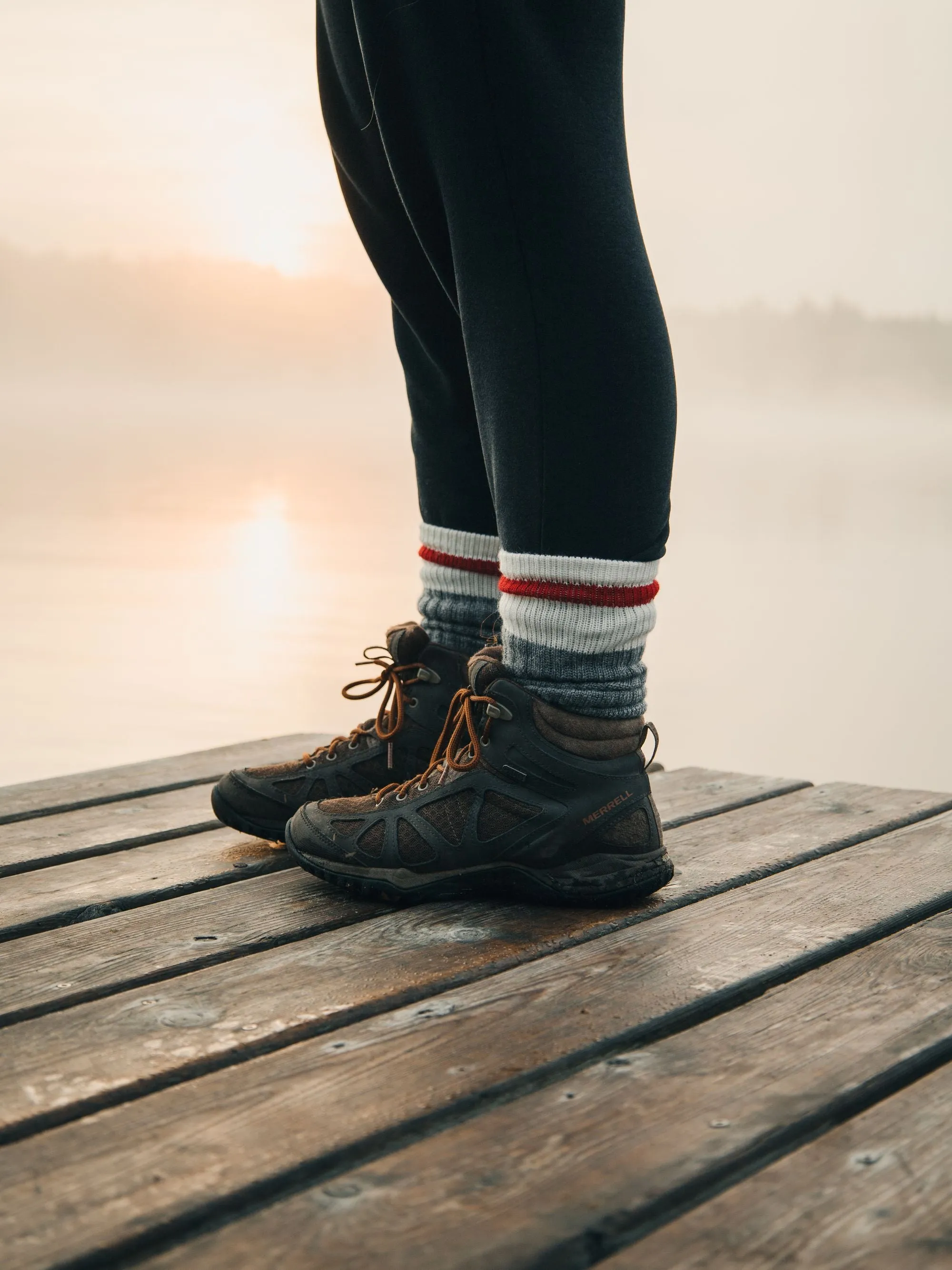 J.B. Field's Crew Length WOOL Boot Socks (LARGE)