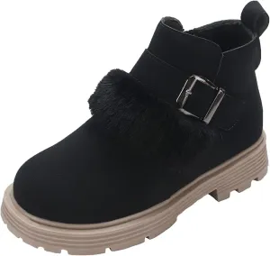 Kids Boots With Heels Toddler Boots Girls Platform Boots Girls Kids Sole Ankle Boots Side Zip Chunky Low Heel
