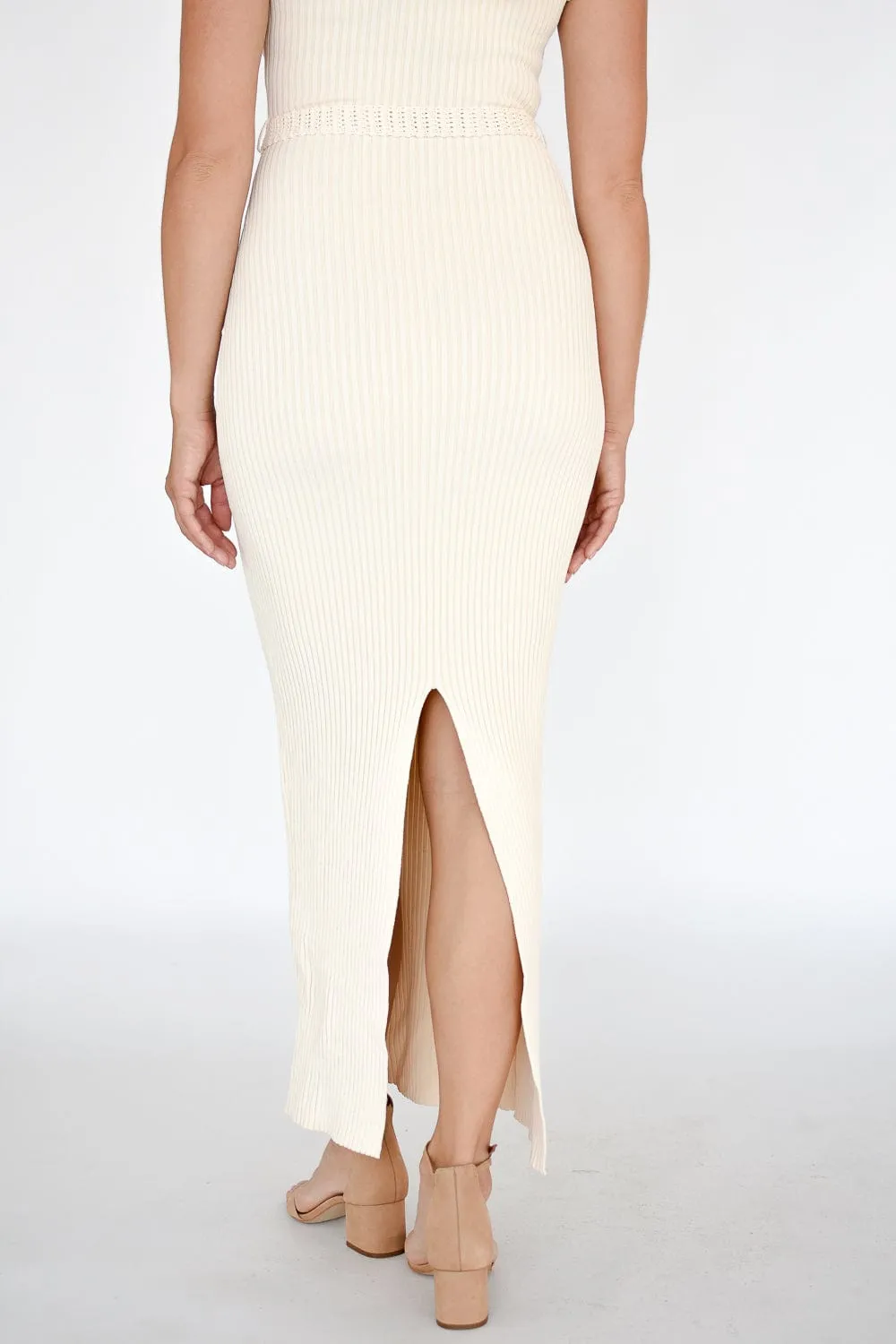Knit Collared Midi Dress