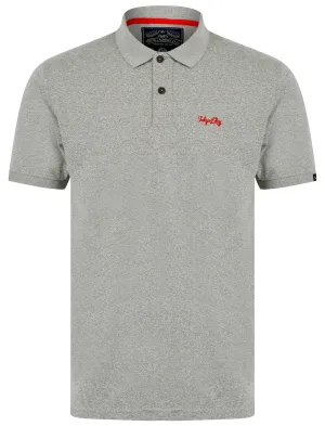 Kosaka Grindle Cotton Rich Pique Polo Shirt in Light Grey - Tokyo Laundry